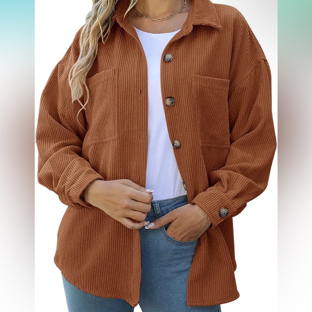 Corduroy style button up shirt